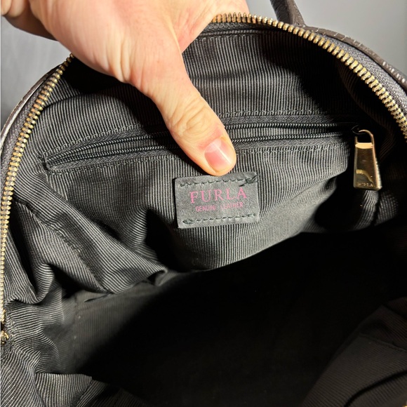 Furla Alba Pebbled Leather Satchel Crossbody Baby - Picture 10 of 10